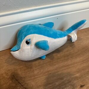 Dolphin Plush Kids Small Blue White Soft Stuffed Animal Sea Life‎ Toys Ocean